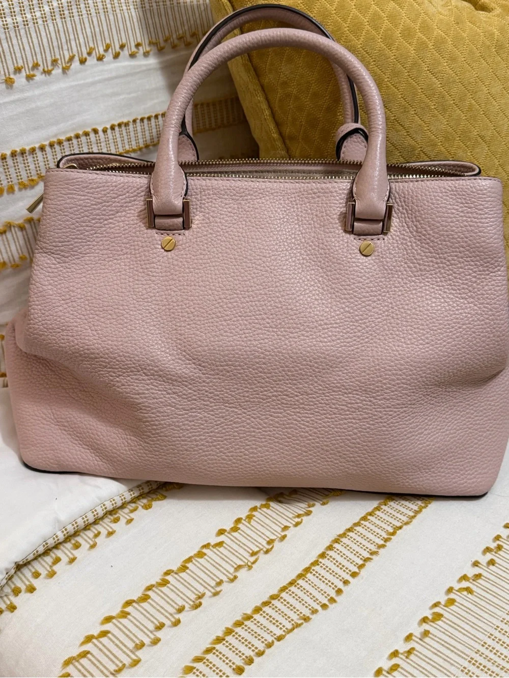 Michael Kors Blossom Pink Pebbled Leather Satchel